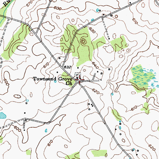 Topographic Map of Townsend Grove (historical), KY