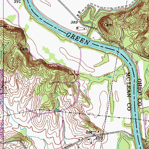 Topographic Map of Dug Hill (historical), KY
