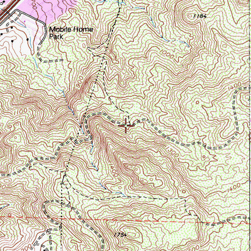 Topographic Map of Valleyview Truck Trail, CA
