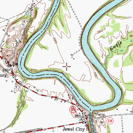 Topographic Map of The Bend, KY