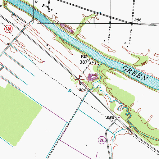 Topographic Map of Underwood, KY