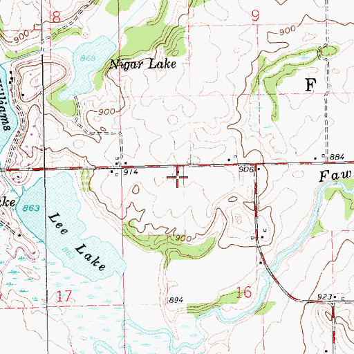 Topographic Map of Farview Farm, MI