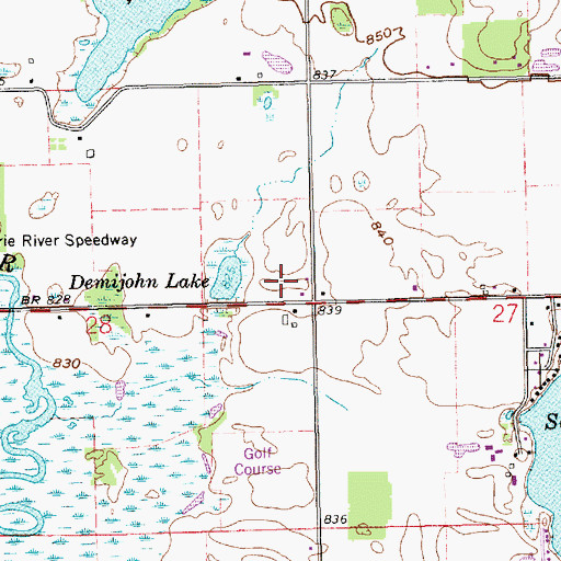 Topographic Map of Nottawa Fruit Farm, MI