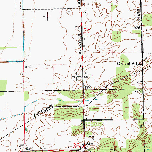 Topographic Map of Valley View Farms, MI