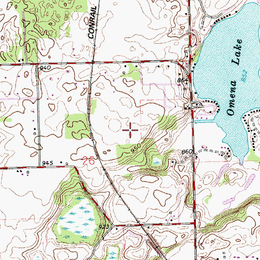 Topographic Map of Clark Ranch, MI