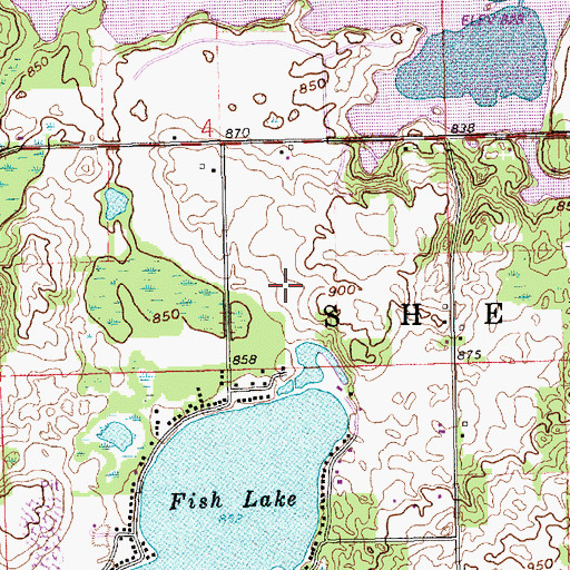 Topographic Map of Seven Sons Ranch, MI