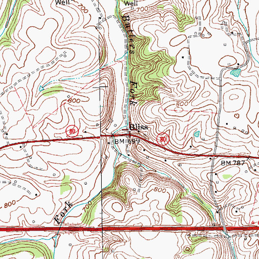 Topographic Map of Casey Spring (historical), KY