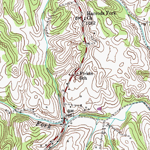 Topographic Map of Firkin (historical), KY