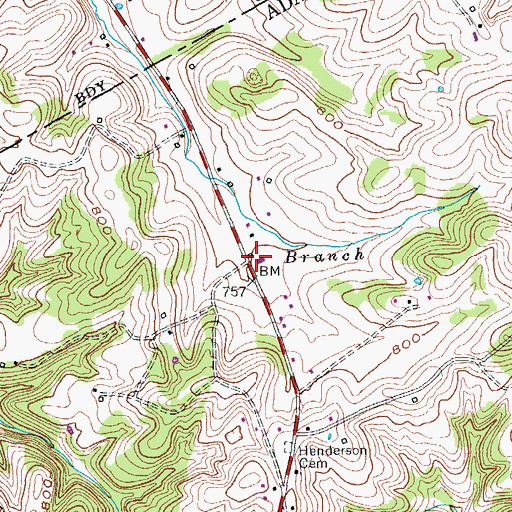 Topographic Map of Hatcher, KY