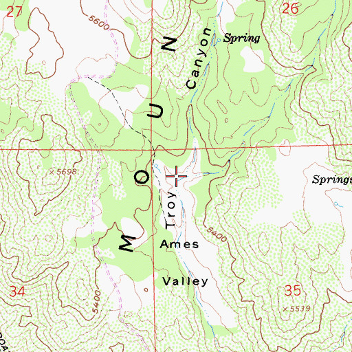 Topographic Map of Verde Ravine, CA