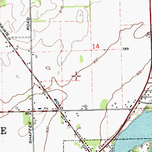 Topographic Map of Constantine Turf Farm, MI