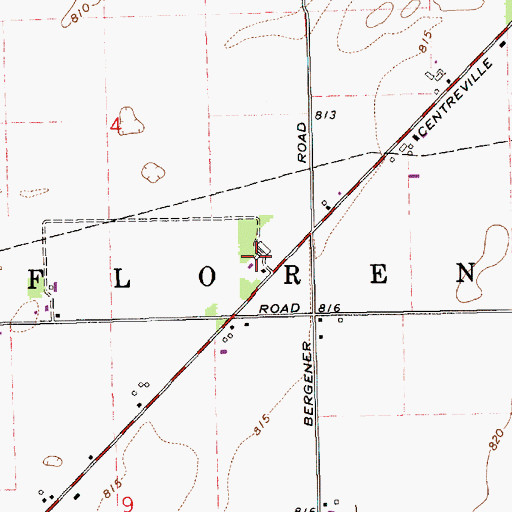 Topographic Map of Golden Prairie Farm, MI