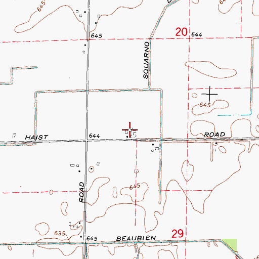 Topographic Map of Kasserman Farms, MI