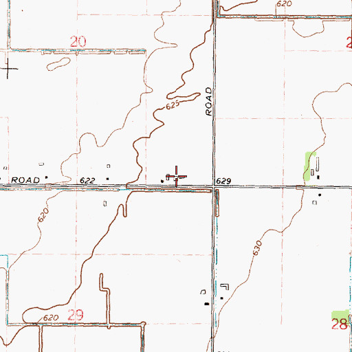 Topographic Map of Buschlen Farms, MI