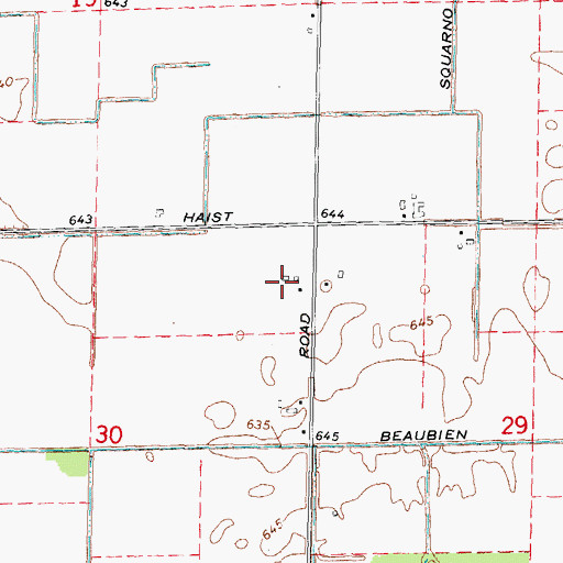 Topographic Map of Fritz Farms, MI