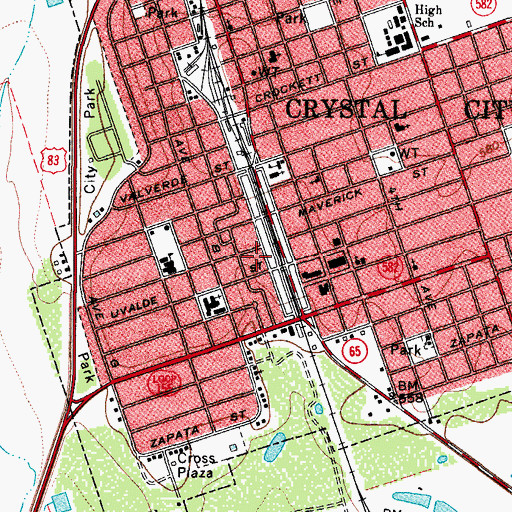 Topographic Map of Guild Theater, TX