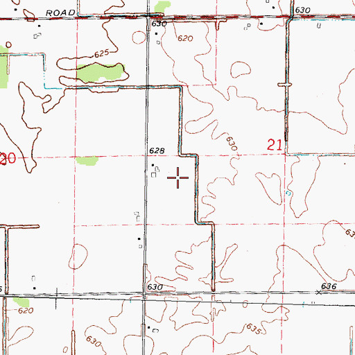 Topographic Map of Roundtree Dairy, MI