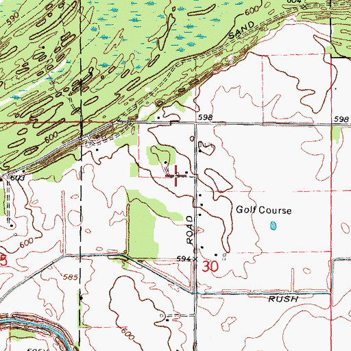 Topographic Map of Depener Farms, MI