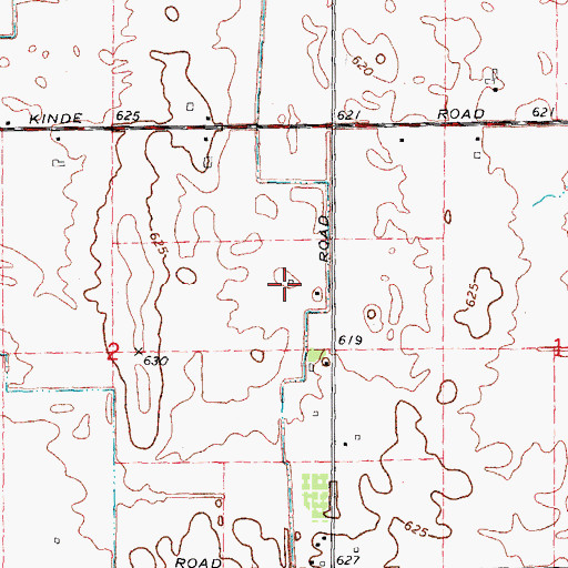 Topographic Map of Tait Farms, MI