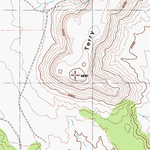 Topographic Map of Terry Mesa, TX