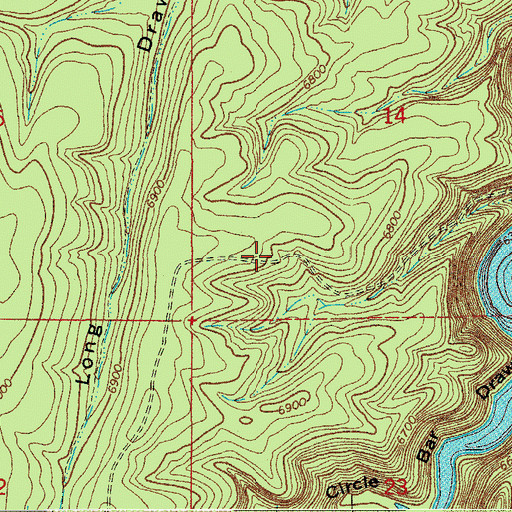 Topographic Map of Chevelon Lake Trailhead, AZ