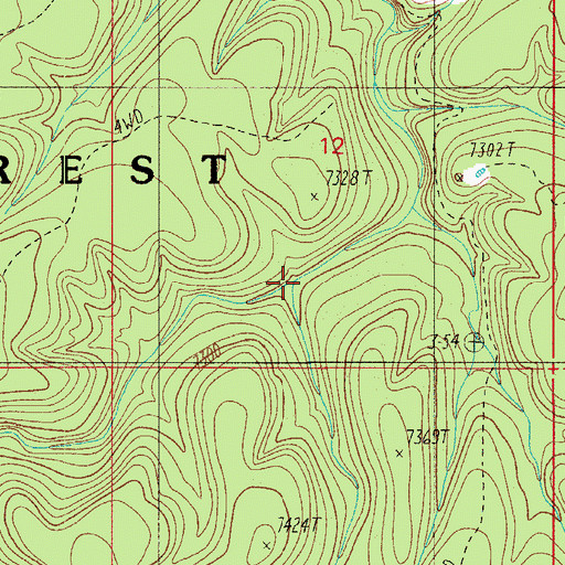 Topographic Map of East Fork Alder Canyon, AZ