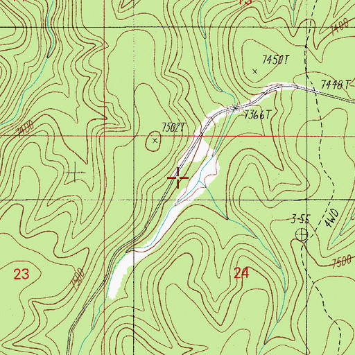 Topographic Map of Wolfe Ranch, AZ