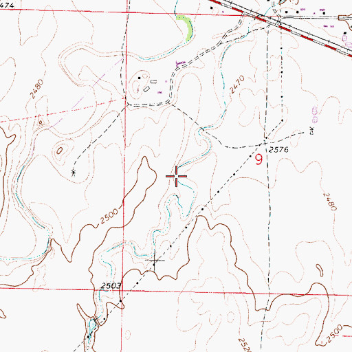 Topographic Map of Wilroads Feed Yard, KS