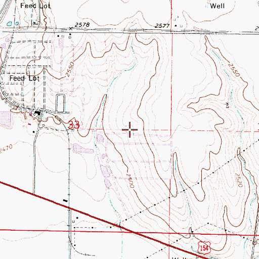 Topographic Map of Winter Feed Yard, KS