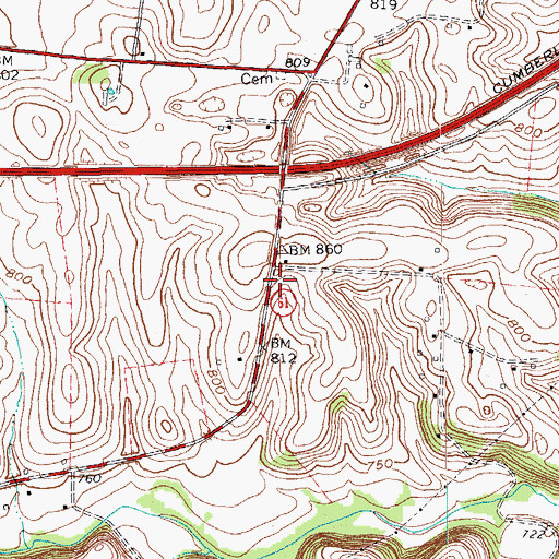 Topographic Map of Hunter (historical), KY