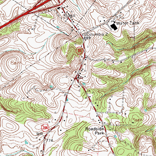 Topographic Map of Longview (historical), KY
