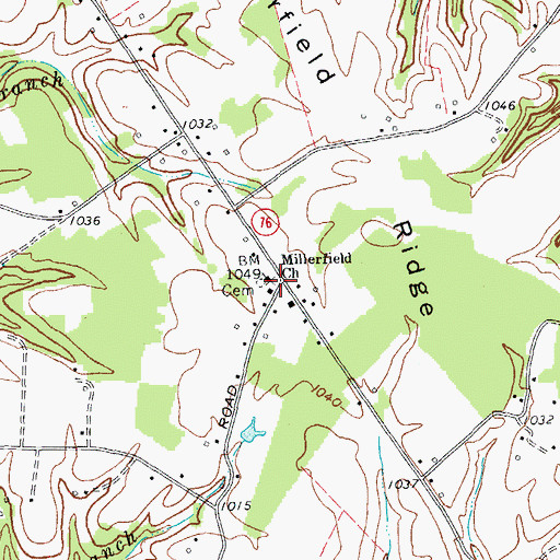 Topographic Map of Millerfield (historical), KY
