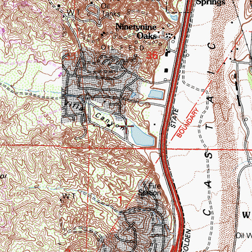 Topographic Map of Villa Canyon, CA