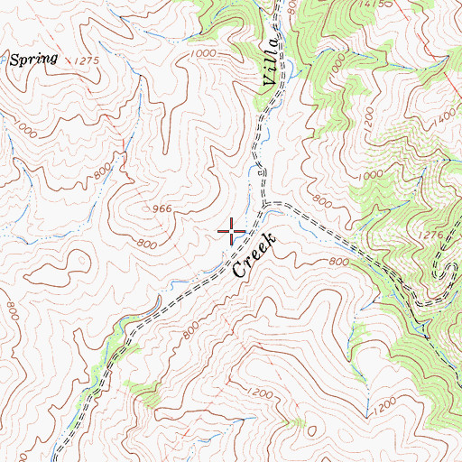 Topographic Map of Villa Creek, CA