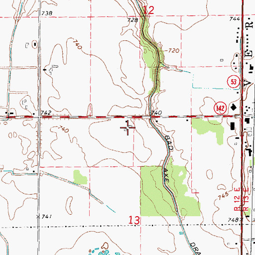 Topographic Map of Errer Farms, MI