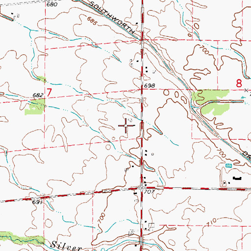 Topographic Map of Toner Farms, MI