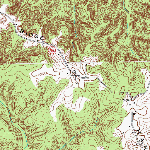 Topographic Map of Rowes Store (historical), KY