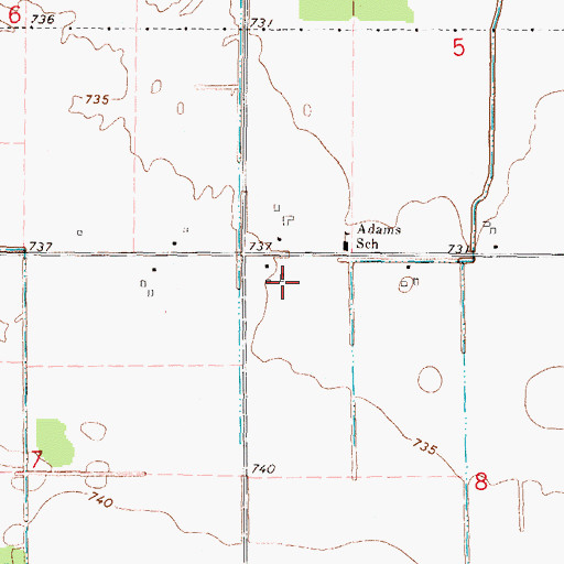 Topographic Map of Tenbusch Farm, MI