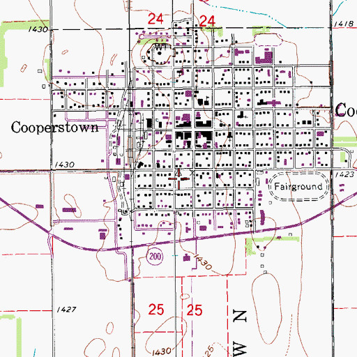 Topographic Map of Griggs County Courthouse, ND
