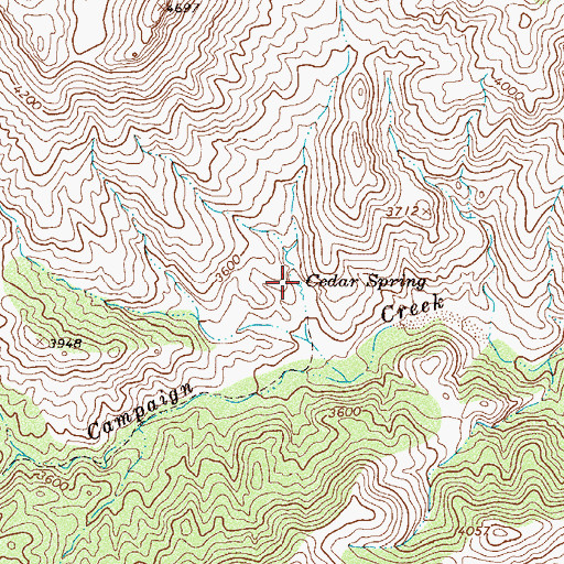 Topographic Map of Cedar Spring, AZ