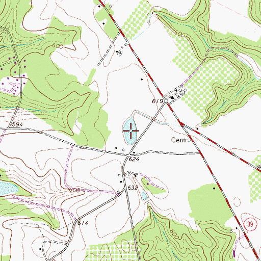 Topographic Map of Janet Harrison High Pond Heritage Preserve, SC