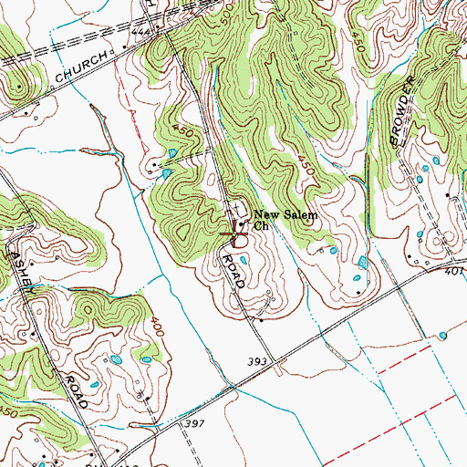 Topographic Map of New Salem (historical), KY