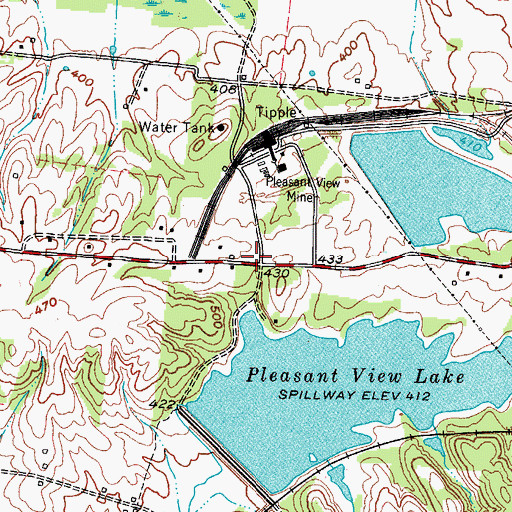 Topographic Map of Pleasant View (historical), KY