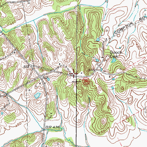 Topographic Map of West Hanson, KY