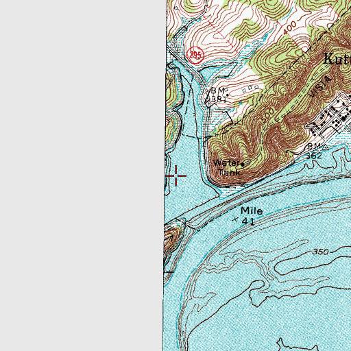 Topographic Map of Lake Clough, KY