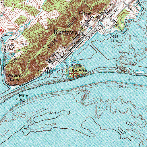 Topographic Map of Silver Cliffs, KY