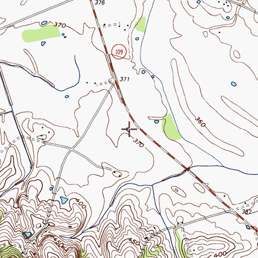 Topographic Map of Cattail Pond (historical), KY