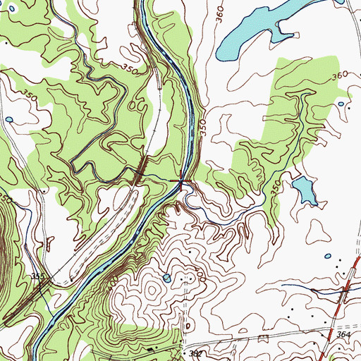 Topographic Map of Locust Lick Creek, KY