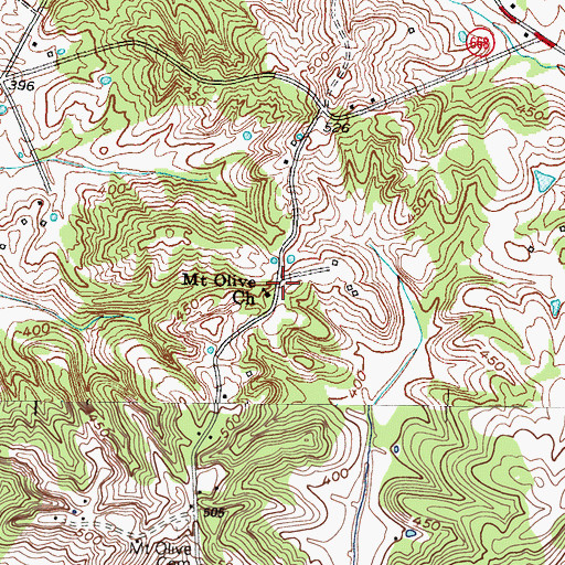 Topographic Map of Mount Olive (historical), KY