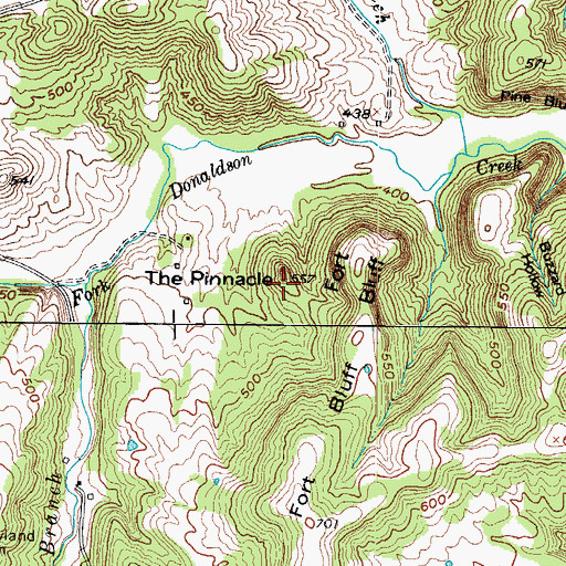Topographic Map of Fort Spring, KY